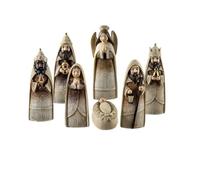 Inmaculada Romero IR Misterio Nacimiento Navidad Moderno 7 Piezas 15 cm. Belén Color Crema Niño Jesús Virgen María San