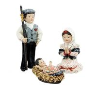 Inmaculada Romero IR Nacimiento Misterio Belén Regional Madrileño 3 Piezas 15 cm. Figura Navidad Niño Jesús Asturias