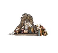 Inmaculada Romero IR Nacimiento Misterio Navidad 11 Piezas 7 cm. Figuras Portal Belén Resina Niño Jesús Virgen María San