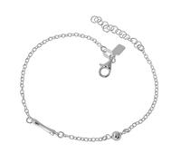 Inmaculada Romero IR Pulsera Plata Ley 925m cadena rolo 17cm. bambú 11mm. bola lisa 4mm.
