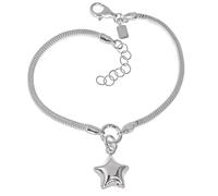 Inmaculada Romero IR Pulsera Plata Ley 925m cadena topo 17cm. ancho 2mm. estrella colgante 11mm.
