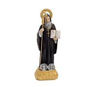 Inmaculada Romero IR San Benito Figura Religiosa 16 cm. Escultura Resina patrón de Europa y de los Agricultores Estatua