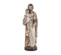 Inmaculada Romero IR San José Figura Religiosa 30 cm. niño en Brazos Imagen Resina Color Madera Clara
