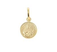 Inmaculada Romero IR San Judas Tadeo Medalla Plata Ley 925m chapada oro 10mm. trasera lisa