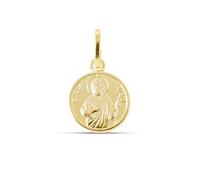 Inmaculada Romero IR San Judas Tadeo Medalla Plata Ley 925m chapada oro 12mm. trasera lisa. Grabación incluida en precio - Personalizable - GRABACIÓN INCLUIDA EN EL PRECIO