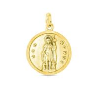 Inmaculada Romero IR San Roque Medalla de Oro 18k maciza en 18mm. bisel liso. Grabación incluida en el precio - Personalizable - GRABACIÓN INCLUIDA EN EL PRECIO