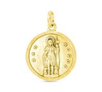 Inmaculada Romero IR San Roque Medalla en Oro de 18k maciza en 22mm. bisel liso. Grabación incluida en el precio - Personalizable - GRABACIÓN INCLUIDA EN EL PRECIO