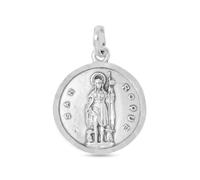 Inmaculada Romero IR San Roque Medalla en Plata de Ley 925m maciza de 18mm. bisel liso. Grabación incluida en el precio - Personalizable - GRABACIÓN INCLUIDA EN EL PRECIO