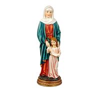 Inmaculada Romero IR Santa Ana con Virgen María niña Figura 30 cm. patrona de los Abuelos Imagen Resina peana
