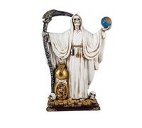 Inmaculada Romero IR Santa Muerte Blanca Figura 30 cm. Imagen Resina representa pureza Paz y protección
