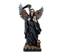Inmaculada Romero IR Santa Muerte Figura 33 cm. Color Negro Detalle alas Imagen Resina Color