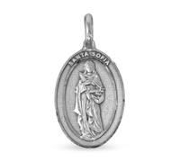 Inmaculada Romero IR Santa Sofía Medalla en Plata de Ley 925m maciza de 25mm. ovalada