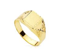 Inmaculada Romero IR Sello Oro 18k Primera Comunión niño hueco cabeza cuadrada hojas. Grabación incluida en precio - Personalizable - GRABACIÓN INCLUIDA EN EL PRECIO