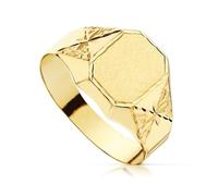 Inmaculada Romero IR Sello Oro 18k Primera Comunión niño hueco tallado laterales. Grabación incluida en el precio - Personalizable - GRABACIÓN INCLUIDA EN EL PRECIO
