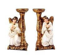 Inmaculada Romero IR Veleros 2 Piezas Ángel de Rodillas con 20 cm. Acabados en Resina Color Dorado