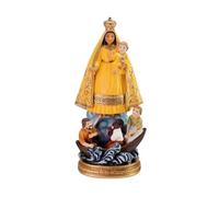 Inmaculada Romero IR Virgen Caridad del Cobre Figura 20 cm. Escultura patrona de Cuba Manto Amarillo Resina