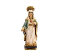 Inmaculada Romero IR Virgen Corazón de María Figura 9 cm. Escultura Resina Detalle peana