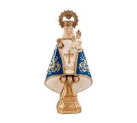 Inmaculada Romero IR Virgen de Covadonga Figura 30 cm. Escultura La Santina Asturias Manto Azul Resina