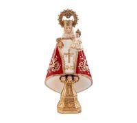 Inmaculada Romero IR Virgen de Covadonga Figura 30 cm. Escultura La Santina Asturias Manto Rojo Resina