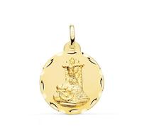 Inmaculada Romero IR Virgen de las Angustias Medalla Oro 9k unisex 24mm. borde tallado