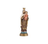 Inmaculada Romero IR Virgen del Carmen Figura de 15 cm. patrona de los Marineros Imagen Resina con peana