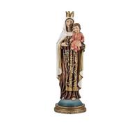 Inmaculada Romero IR Virgen del Carmen Figura Religiosa 30 cm. patrona de los Marineros Imagen Resina peana