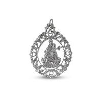 Inmaculada Romero IR Virgen del Carmen Medalla Colgante Plata Ley 925m maciza 50mm. cerco calado filigrana