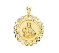 Inmaculada Romero IR Virgen del Carmen Medalla de Oro 18k con 37mm. y cerco de filigrana tallado