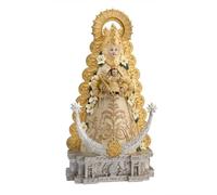 Inmaculada Romero IR Virgen del Rocío Figura 40 cm. Escultura Blanca Paloma patrona Almonte Resina