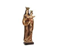 Inmaculada Romero IR Virgen María Auxiliadora Figura Religiosa de 20 cm. acabada en Resina Pintada Efecto Madera