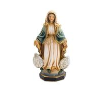 Inmaculada Romero IR Virgen Milagrosa Figura Religiosa 8 cm. Escultura Resina peana Detalle medallas Laterales Estatua