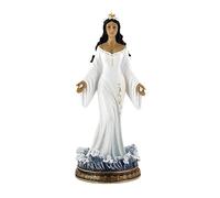 Inmaculada Romero IR Yemayá Figura 40 cm. Blanca Diosa orishá Pueblo egba religión Yoruba Imagen Base Olas peana Resina