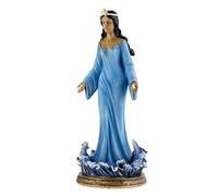 Inmaculada Romero IR Yemayá Figura 58 cm. Azul Diosa orishá Pueblo egba religión Yoruba Imagen Base Olas peana Resina