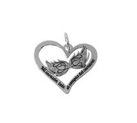 Inmaculada Romero Máscara Carnaval Antifaz Colgante Plata Ley 925m Unisex 25 Mm Corazón Calado Mensaje MI CORAZÓN LATE AL COMPÁS DEL CARNAVAL