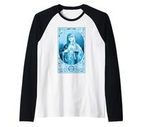 Inmaculado Corazón de María Ave María Nuestra Vendimia Católica Camiseta Manga Raglan