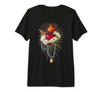Inmaculado Corazón de María Rosario Mariano Santa Madre Católica Camiseta Premium