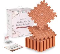 INMAKER Alfombrillas de bloqueo para tejer, versión mejorada con diseño de doble cara (cm y pulgadas), alfombrillas de bloqueo de punto de 0.75 pulgadas de grosor con 150 pines en T