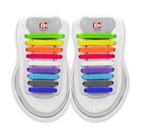 INMAKER Cordones sin Ataduras para Niños y Adultos, Cordones Elásticos para Zapatillas de Deporte, Cordones Planos sin Ataduras de Silicona para Zapatillas de Correr