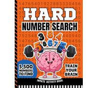Inmates in Jail Activity Book: Hard Number Search Puzzles With 5,500 Multi-Digit Clues / Gift To Send Prisoners