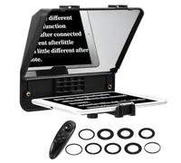 Inmei A10II Teleprompter - Teleprompter portátil para cámara réflex digital con soporte para teléfono, control remoto para grabación de video, transmisión en vivo, entrevista, escenario, presentación