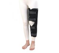 Inmovilizador de Rodilla con 4 Placas de Aluminio Férula de Soporte Pierna Completa Transpirable Estabilizador Ortopédico para Fracturas y Recuperación Postop(M)