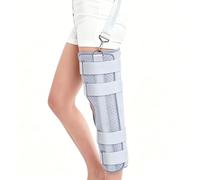Inmovilizador de Rodilla Férula de Pierna Completa para Soporte Postoperatorio y Distensión de Ligamentos Soporte de Rodilla Transpirable y Ajustable para Pierna Derecha o Izquierda Unisex(S)
