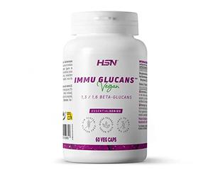 Inmu Glucanos BETAGLUCANO 1,3-1,6 de HSN | 60 Cápsulas Vegetales con Betaglucanos para Fortalecer el Sistema Inmunitario + Aumentar Defensas* | Materia Prima: Wellmune® | No-GMO, Vegano, Sin Gluten
