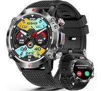 INMUA Reloj Inteligente Hombre, HD Smartwatch Hombre con Llamadas Bluetooth, Smartwatch con 100+ Deportes Modos y Oxígeno en Sangre/Presión Arterial para Android iOS (Negro)