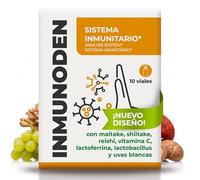 Inmunoden, 10 viales de 11 ml, Soria Natural | Vitamina C - Lactoferrina - Maitake, shiitake y reishi - Defensas - Flora intestinal - Sistema inmunitario
