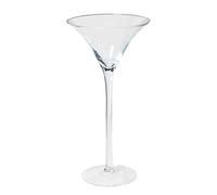 INNA-Glas Copa de Martini IVANA con pedestal, embudo/redondo, transparente, 50 cm, Ø 10/25,5 cm, jarrón decorativo/jarrón de suelo