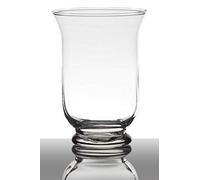 INNA-Glas Farol portavelas Lea con pie, Reloj de Arena, Transparente, 20cm, Ø14cm - Porta Velas Grande - Candelero