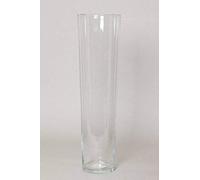 INNA-Glas Jarrón de Suelo Kaia, Transparente, 70cm, Ø 17cm | Embudo - Redondo - Florero de Cristal - Vasija para el Suelo