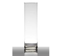 INNA-Glas Jarrón Sansa, cilíndrico/Redondo, Transparente, 30cm, Ø9cm - Florero Moderno - Recipiente Decorativo