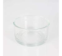 INNA-Glas Mini Fuente de Cristal Redonda - Cuenco Decorativo Vera, Transparente, 8cm, Ø 15cm - Recipiente de Cristal - Bandeja de Vidrio